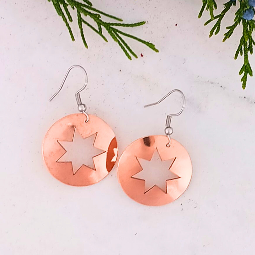 Cut Out Cherokee Star Earrings