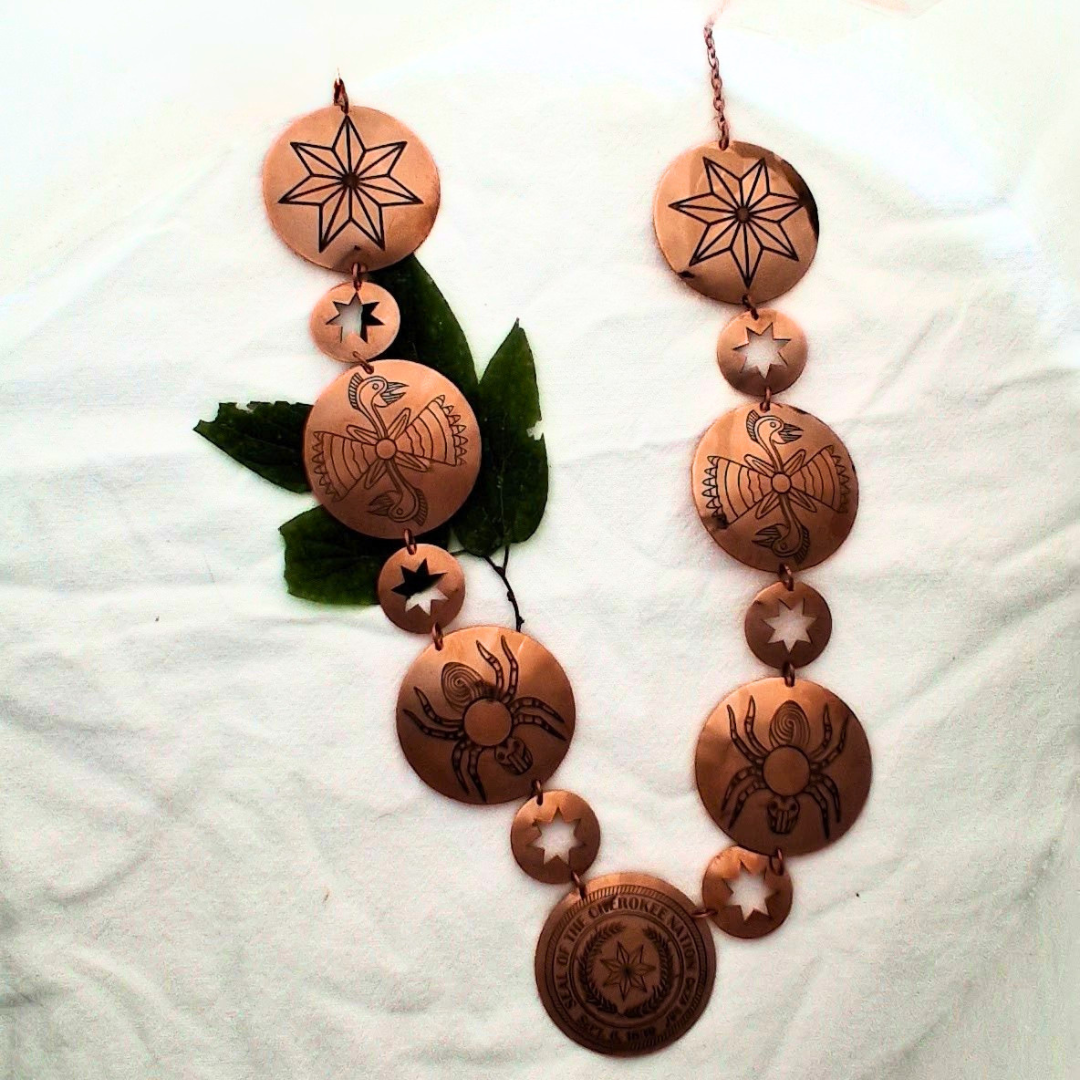 Past and Present Cherokee Copper Statement Necklace