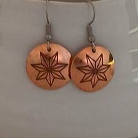 Cherokee Star Copper Earrings