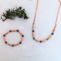 Cedar Berries Unalii Copper Necklace in Sodalite- Black Friday Early Access