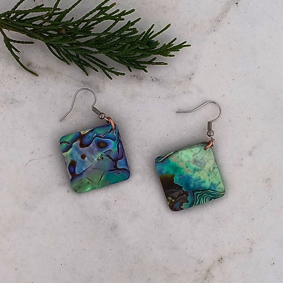 Square Abalone Earrings - Limited Edition