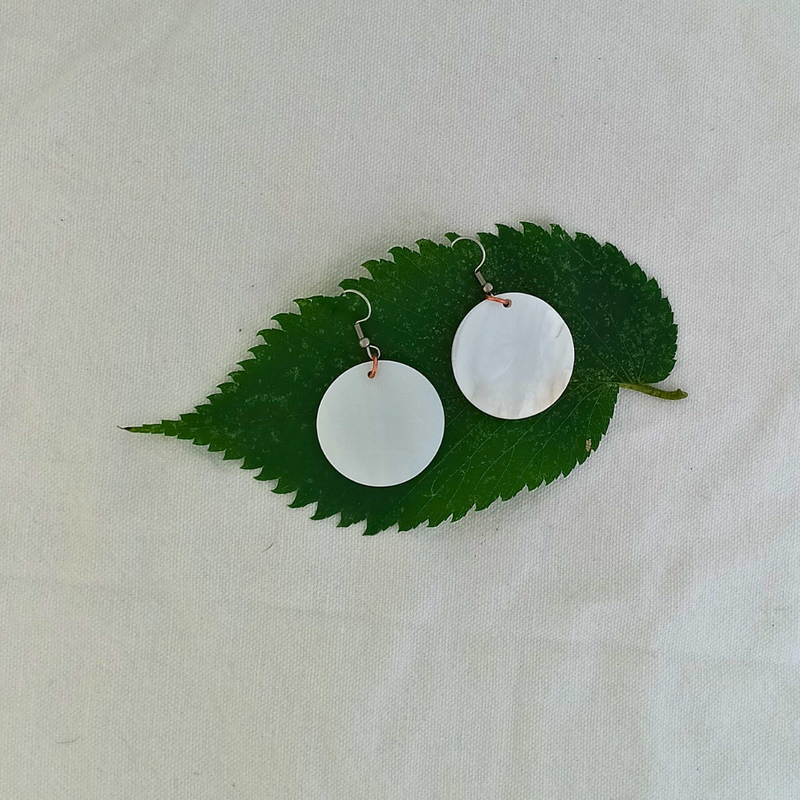 1" Mother of Pearl Earrings