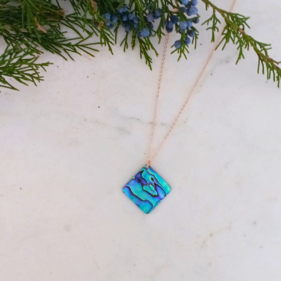 Square Abalone Necklace - Limited Edition