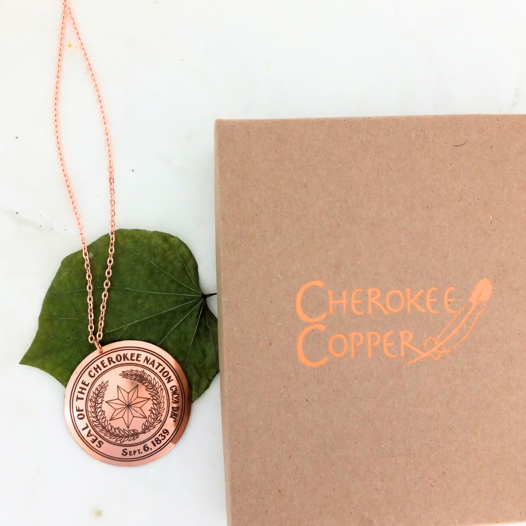 Cherokee Nation Seal Medallion Necklace – Cherokee Copper