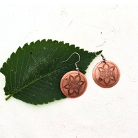 Grandmother Turtle Copper Earrings