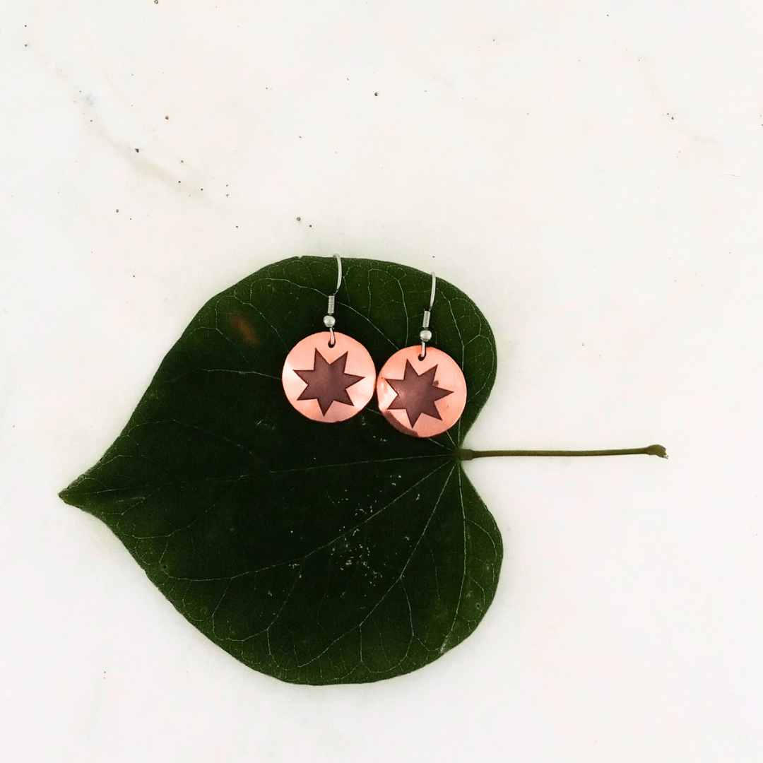 ClassicCherokee Star Copper Earrings