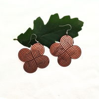 Four Direction Statment Copper Earrings