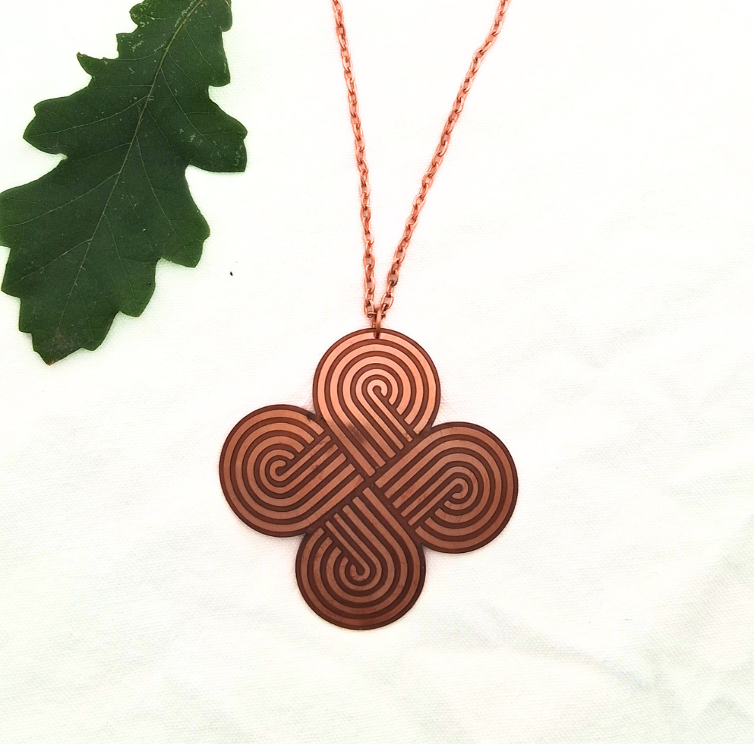Four Directions Statement Copper Necklace