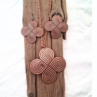 Four Directions Statement Copper Necklace