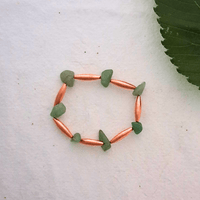 Green aventurine and copper bracelet