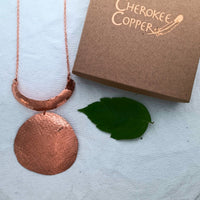 Cherokee Copper Mother's Tear gorget necklace