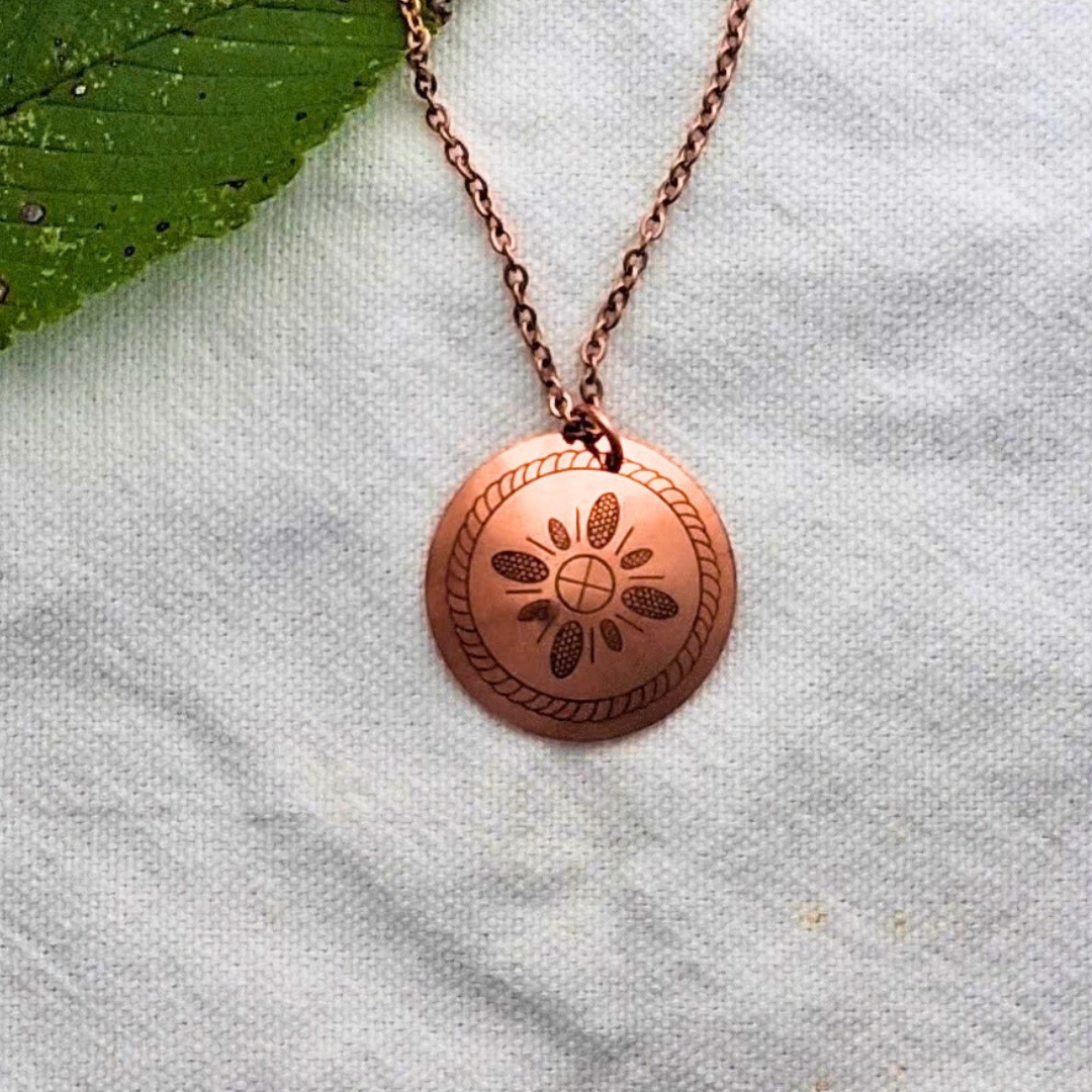 Selu Corn Copper Necklace – 1" Cherokee Copper Pendant