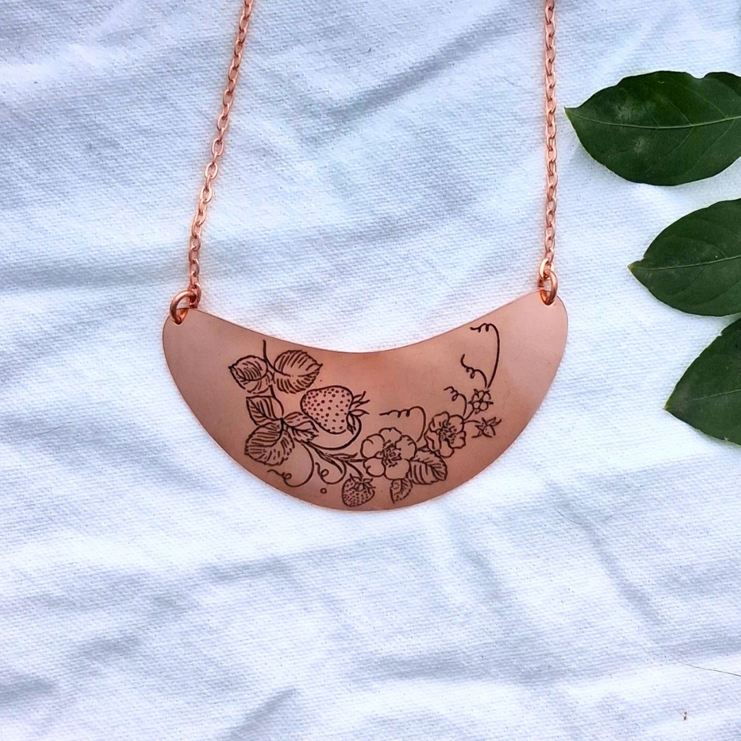 Strawberry Ani Gorget | Handmade Cherokee Copper Gorget