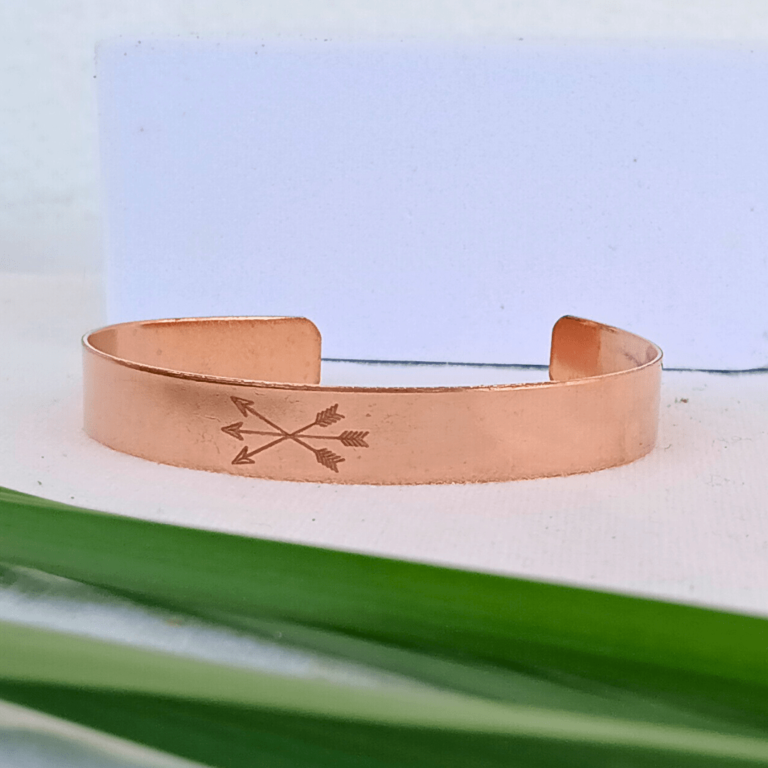 three crossed arrow cuff by Cherokee Copper