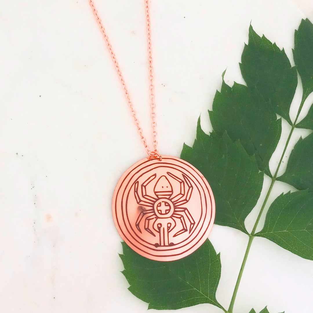 spider plant necklace Copper Water Spider Necklace – Cherokee Jewelry with Historic Gorget Design