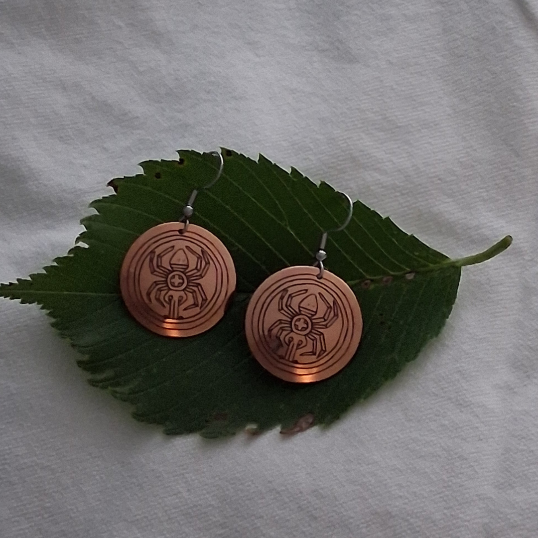 Cherokee Waterspider 1"  Earrings
